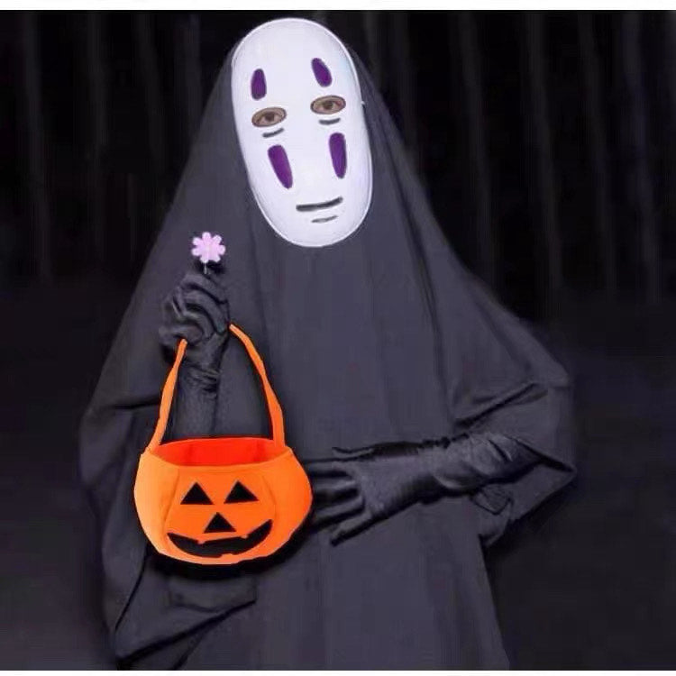 Spirited Away No Face Cosplay Costume Kids & Adults Anime Halloween Outfit