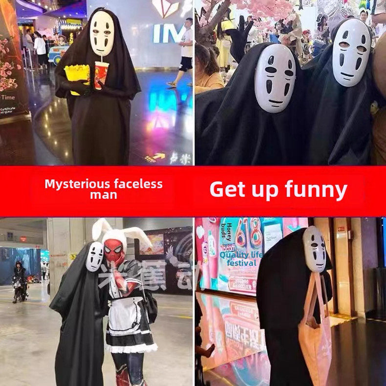 Spirited Away No Face Cosplay Costume Kids & Adults Anime Halloween Outfit