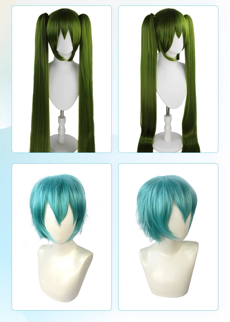Hatsune Miku Cosplay Wig – 110cm Double Ponytail with Universal Tiger Clip (Normal Version)