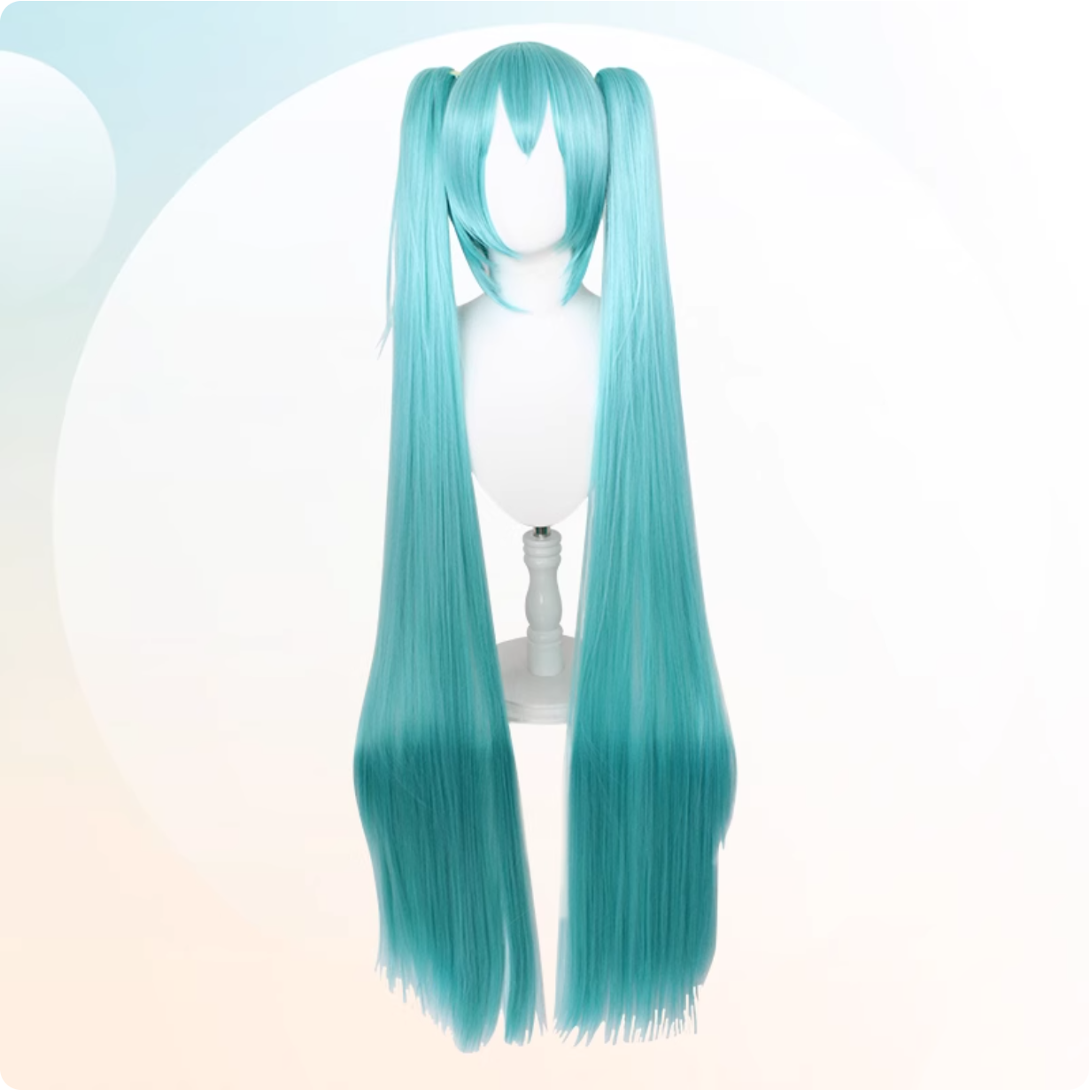 Hatsune Miku Cosplay Wig – 110cm Double Ponytail with Universal Tiger Clip (Normal Version)