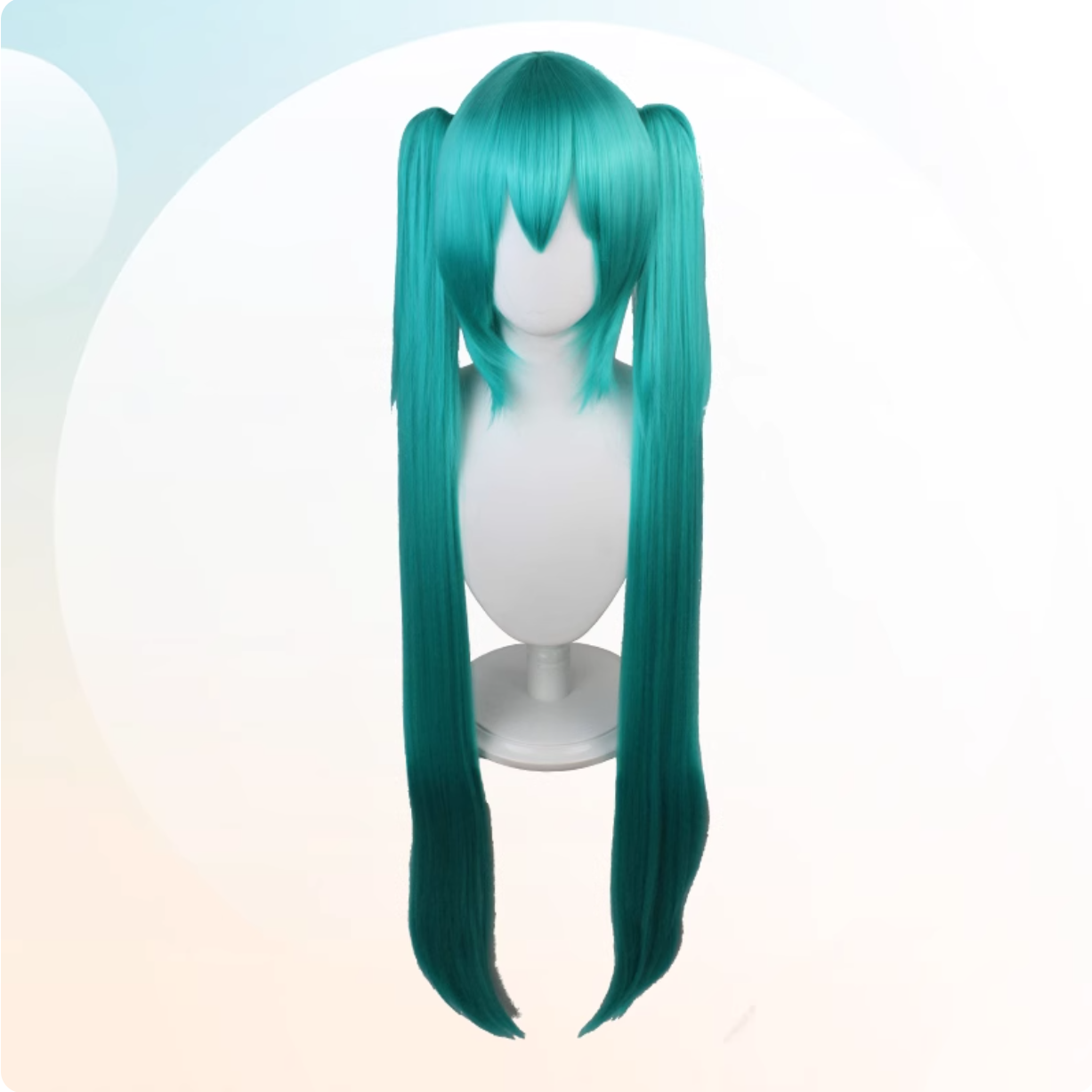 Hatsune Miku Cosplay Wig – 110cm Double Ponytail with Universal Tiger Clip (Normal Version)