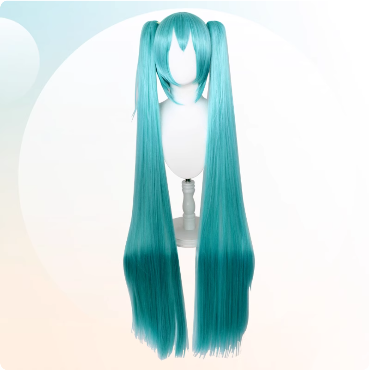 Hatsune Miku Cosplay Wig – 110cm Double Ponytail with Universal Tiger Clip (Normal Version)