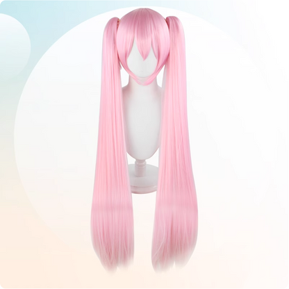 Hatsune Miku Cosplay Wig – 110cm Double Ponytail with Universal Tiger Clip (Normal Version)