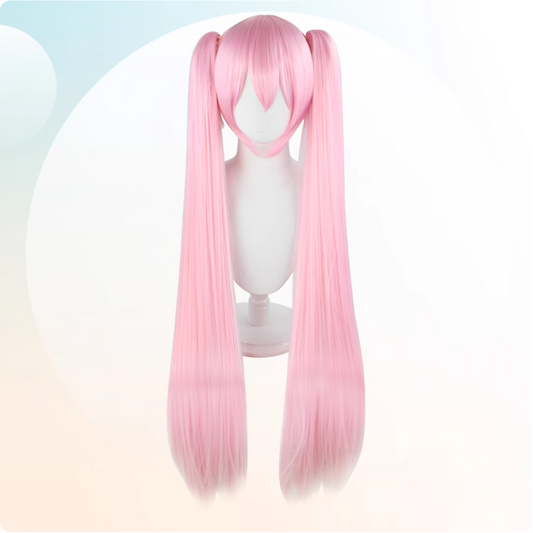 Hatsune Miku Cosplay Wig – 110cm Double Ponytail with Universal Tiger Clip (Normal Version)