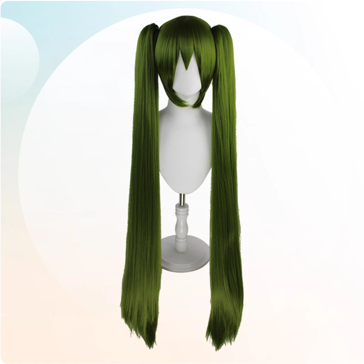 Hatsune Miku Cosplay Wig – 110cm Double Ponytail with Universal Tiger Clip (Normal Version)