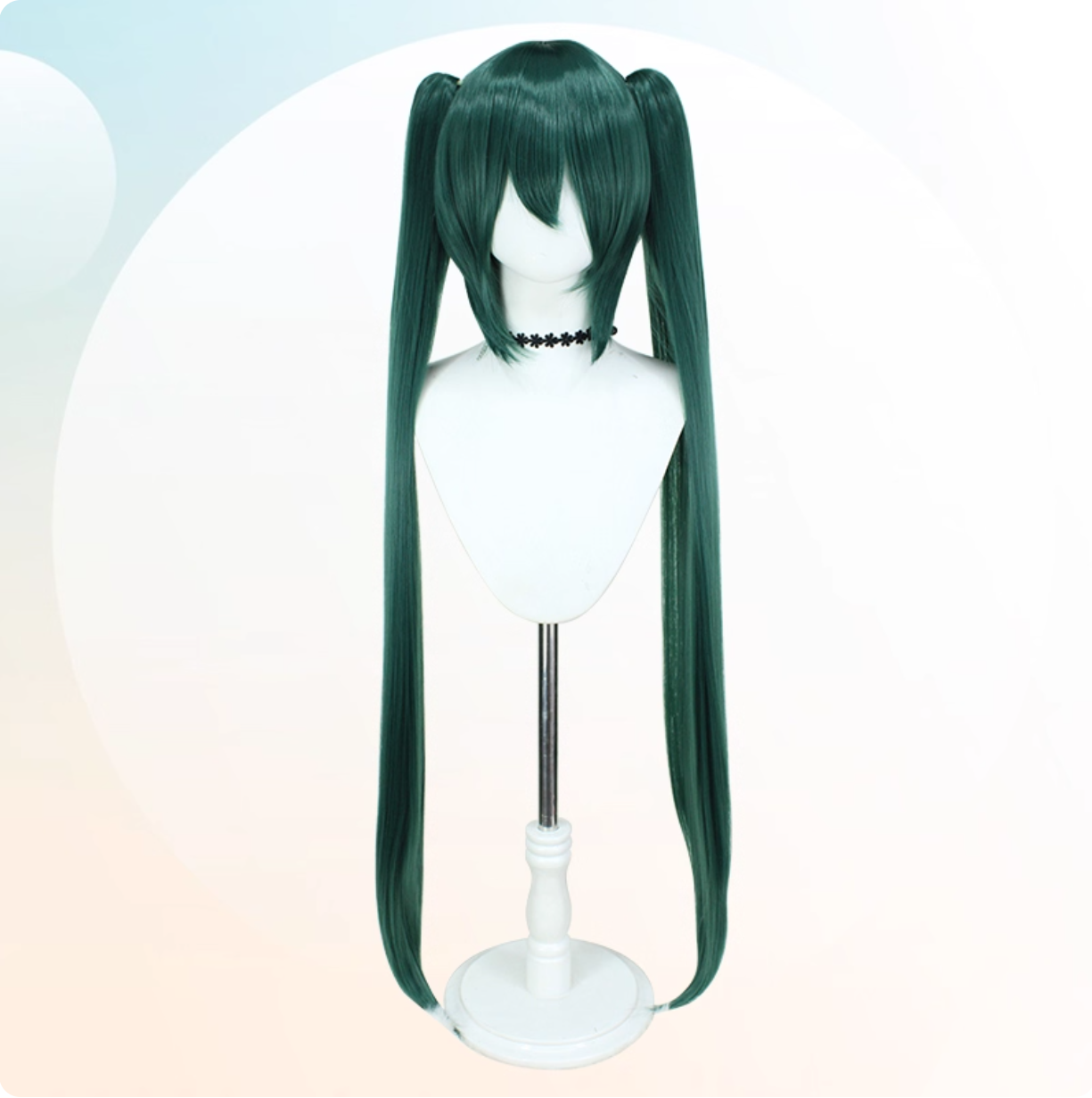 Hatsune Miku Cosplay Wig – 110cm Double Ponytail with Universal Tiger Clip (Normal Version)